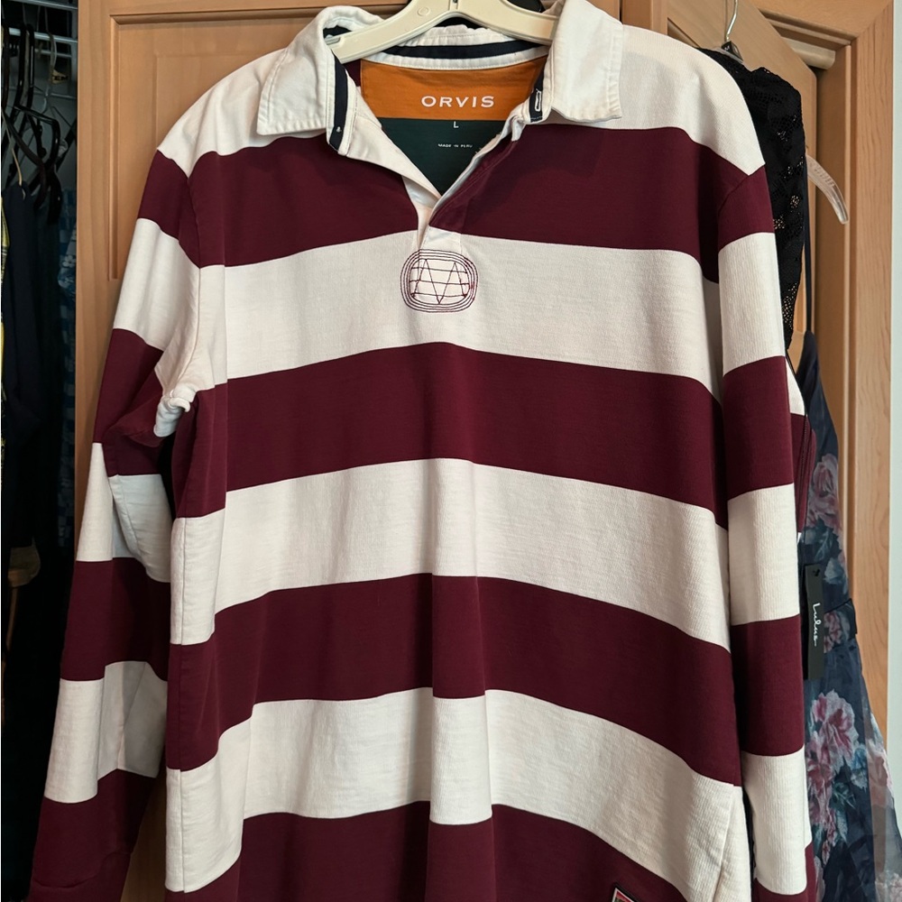 Classic Orvis striped rugby, perfect condition!
